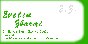 evelin zborai business card